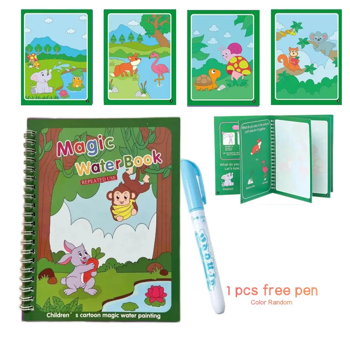 PACK DE 4 LIBROS MAGICOS DE AGUA